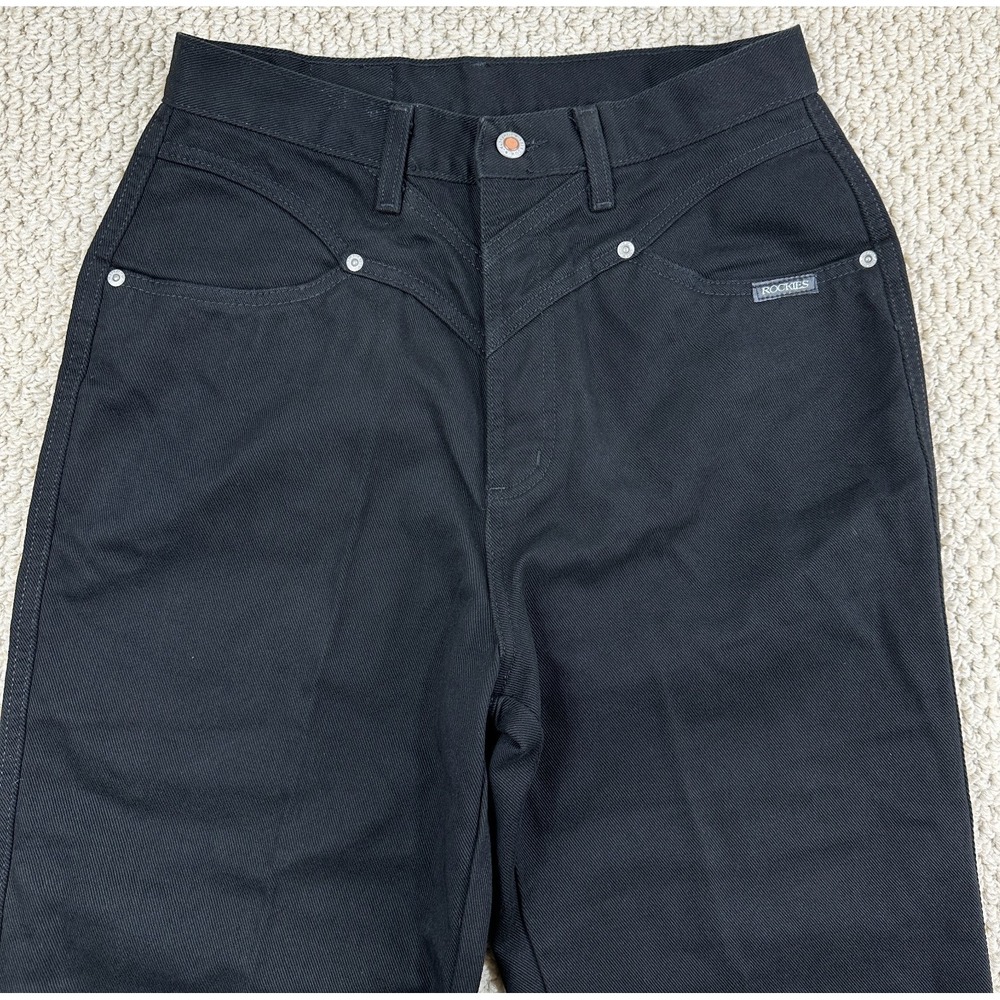 Rockies Mom Jeans Women 13/14-10 XL, Fits 28x33 Black Western Bareback High Rise